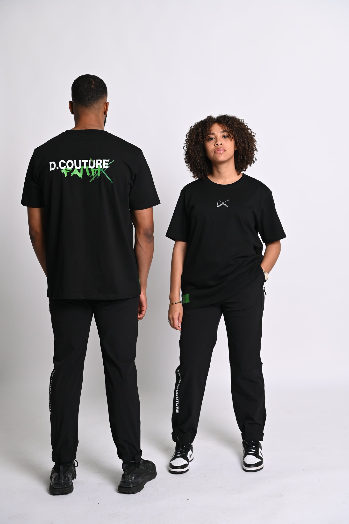 Zwart oversized graffiti-T-shirt