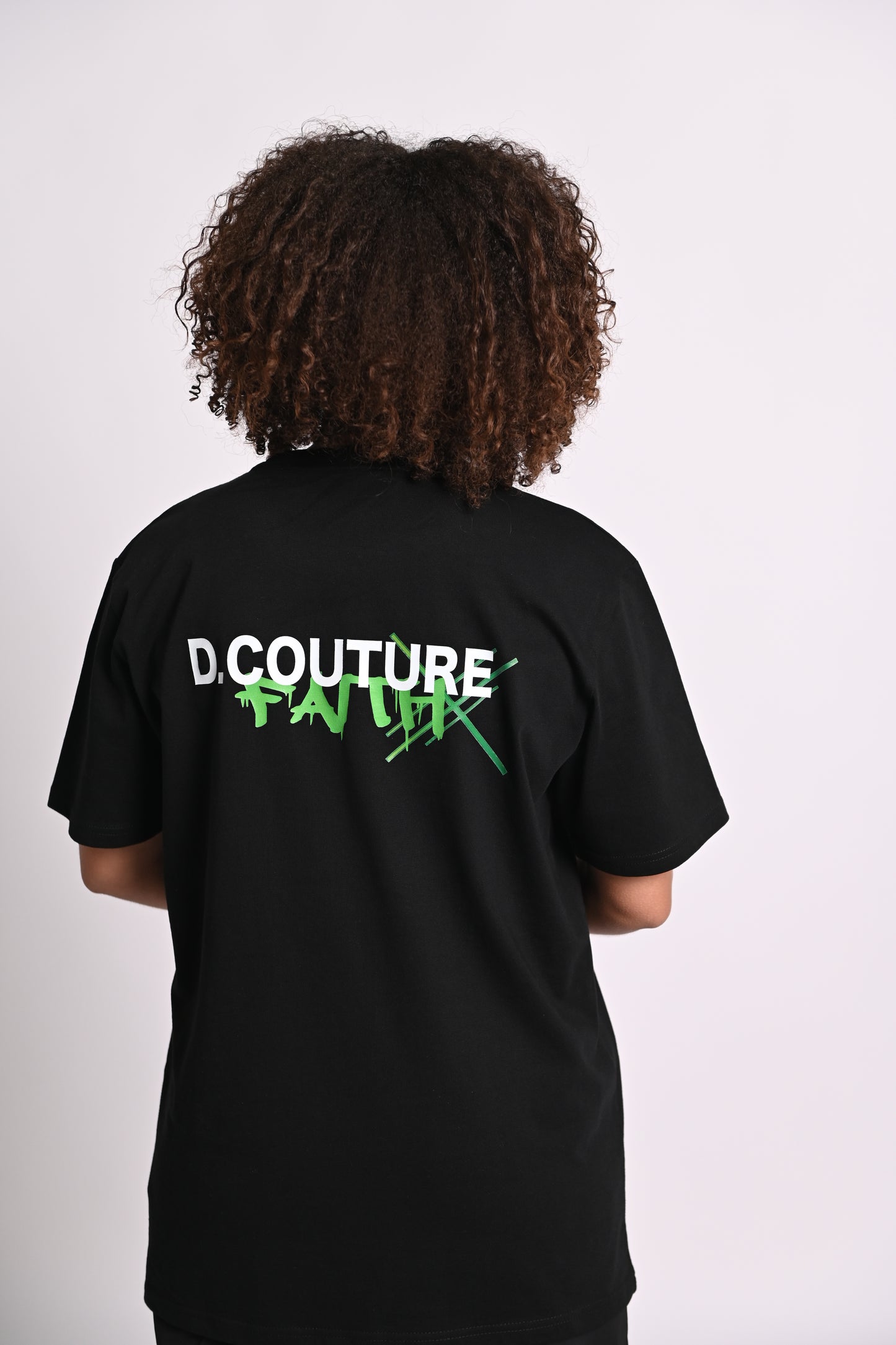 Zwart oversized graffiti-T-shirt