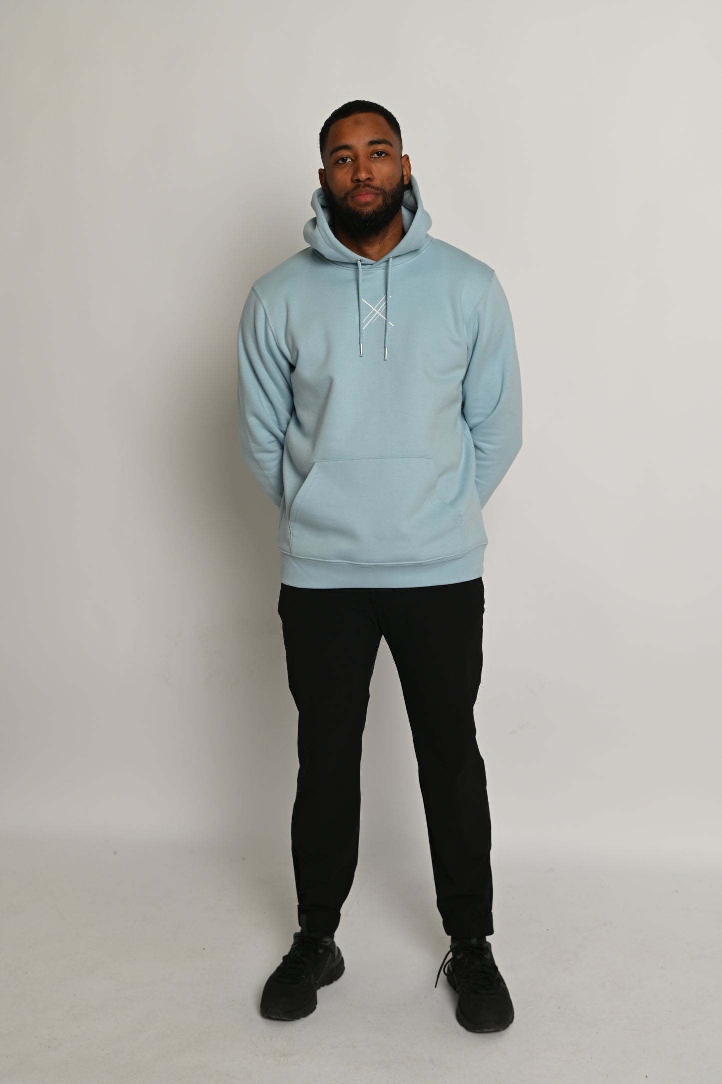 Babyblauwe DC-hoodie