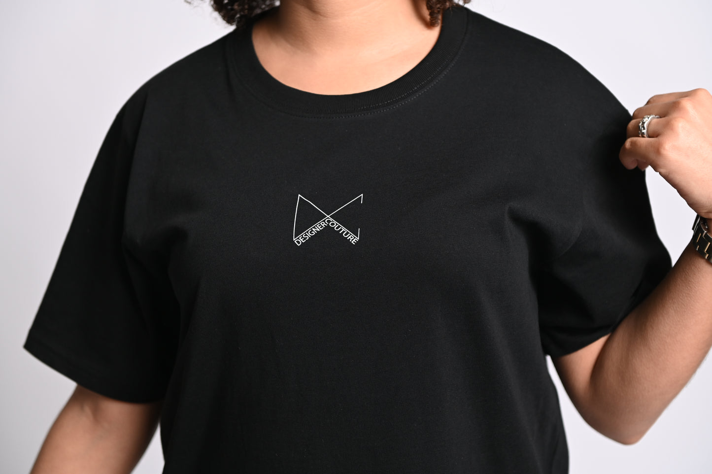 Zwart oversized graffiti-T-shirt