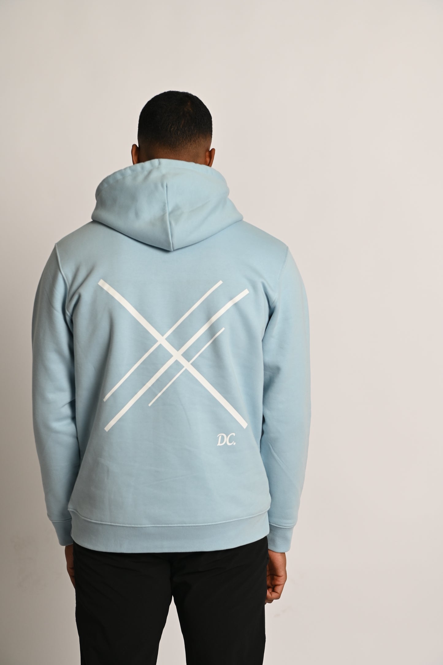 Babyblauwe DC-hoodie