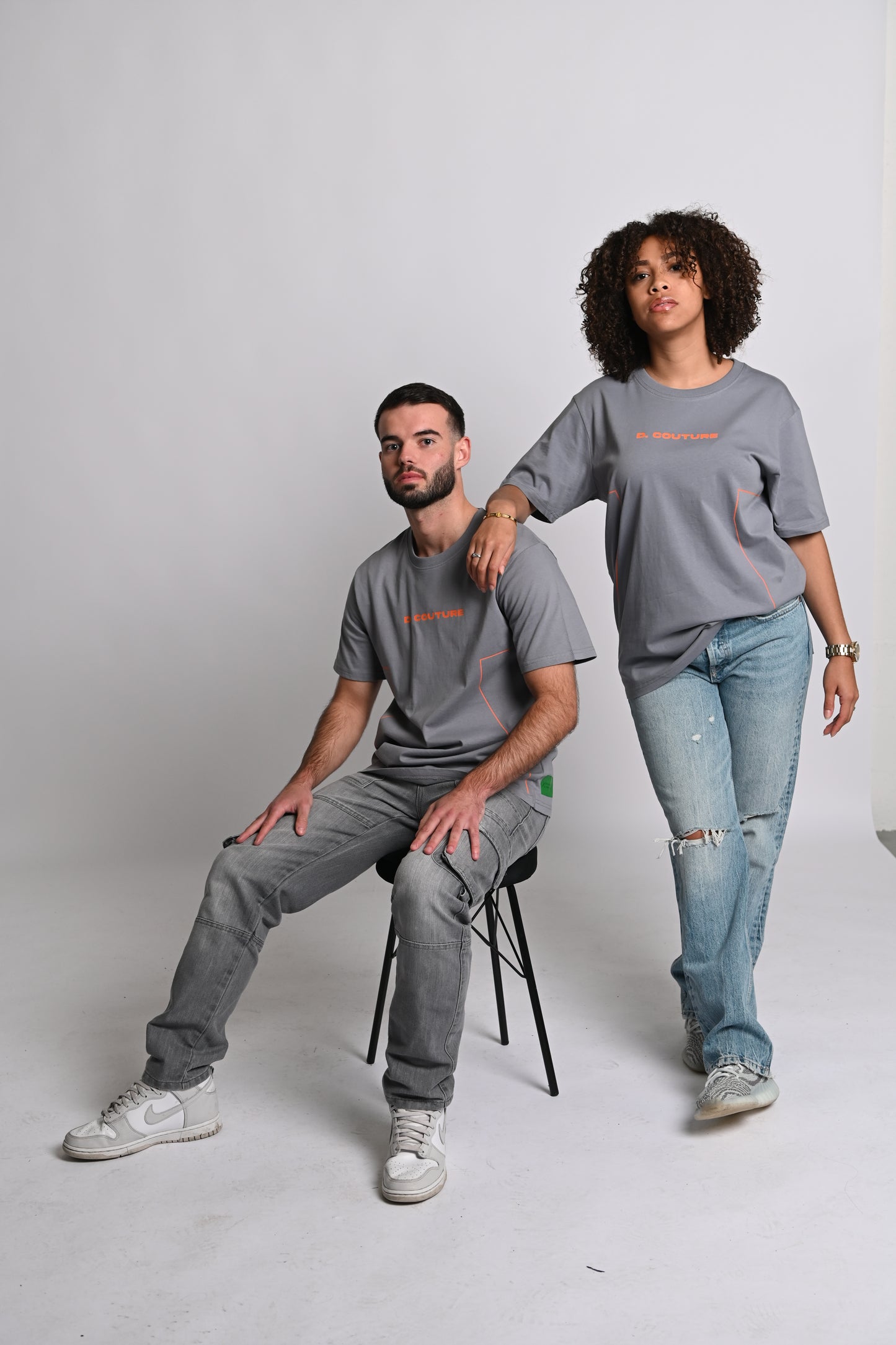 Indigo Grey DC Community Oversized T-Shirt