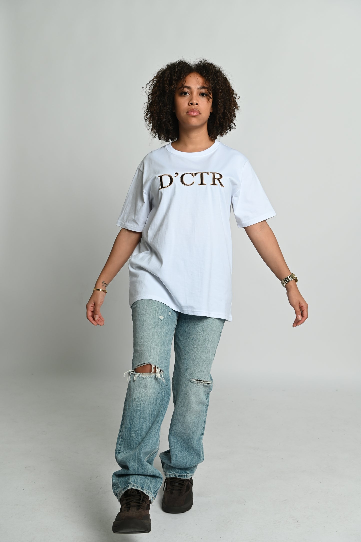 Oversized D'CTR Embroidery T-shirt