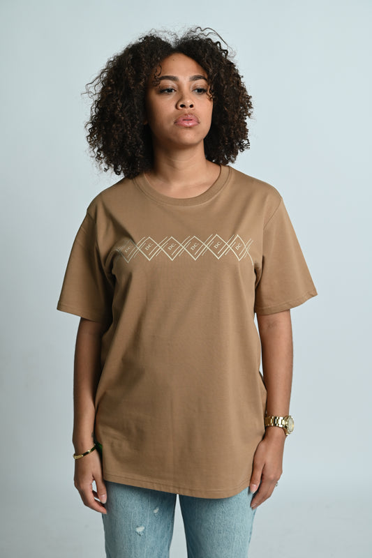 Caramel monogram DC Oversized - T-shirt