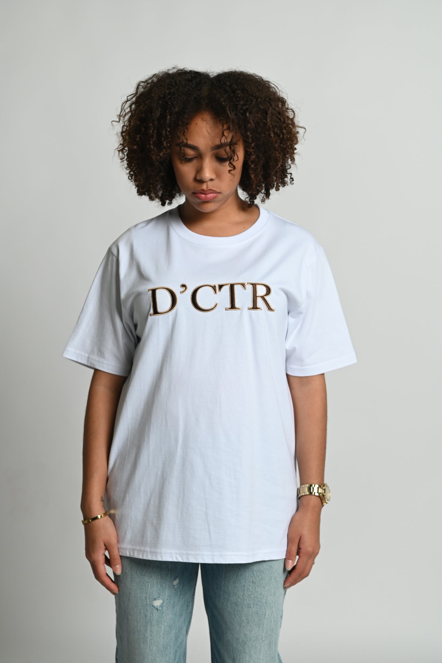 Oversized D'CTR Embroidery T-shirt